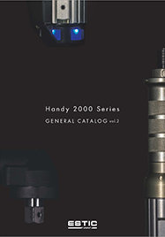 エスティックのハンドナットランナ、Handy 2000シリーズの総合カタログです。トレーサアームのラインナップも記載しています。